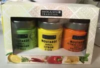 Mängden socker i Coffret 3 Moutardes - 3X130G