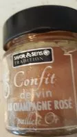 Mängden socker i Confit de vin au champagne rosé