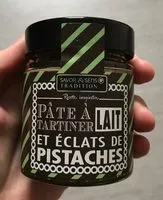 Mängden socker i Pâte à tartiner Lait et éclats de pistache