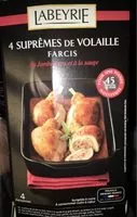 Mängden socker i Supreme de volaille farcis