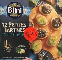 Mängden socker i 12 petites tartines - apéritifs à la grecque