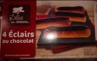 Mängden socker i 4 éclairs au chocolat