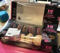 Mängden socker i 12 macarons classiques de la patisserie
