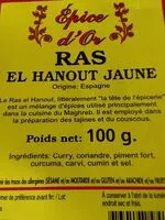 Mängden socker i Ras el  hanout  jaune