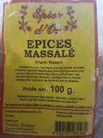Mängden socker i Épices massalé