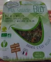 Mängden socker i Ma salade bio blé & lentilles