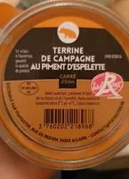 Mängden socker i Terrine de campagne au piment d'espelette