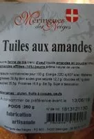 Mängden socker i Tuiles aux amandes