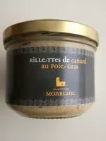 Mängden socker i Rillettes de canard au foie gras