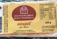 Mängden socker i Nougat au miel