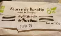 Mängden socker i Beurre de Baratte au sel de Guérande bio