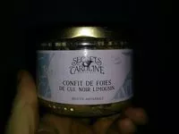 Mängden socker i Confit de foie de cul noir Limousin