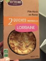 Mängden socker i 2 Quiches Individuelles Lorraine