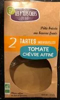 Mängden socker i 2 tartes individuelles Tomate chèvre affiné
