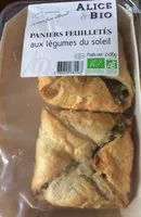 Mängden socker i Paniers feuilletés aux légumes du soleil