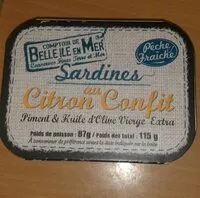 Mängden socker i Sardine au citron confit et piment, 115g