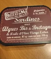 Mängden socker i Sardines aux algues bio de Bretagne