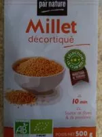 Mängden socker i Millet Décortiqué