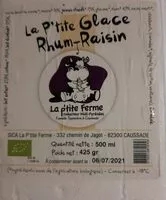 Mängden socker i La p'ite glace rhum-raisin