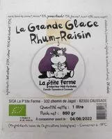 Mängden socker i Glace rhum raisin