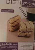 Mängden socker i Dietisnack gaufrette arôme beurre de cacahuètes