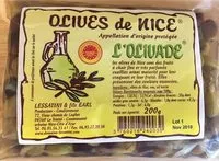 Mängden socker i Olives de Nice AOP