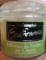 Mängden socker i Rillettes de sardines au citron