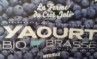 Mängden socker i Yaourt bio brassé myrtille