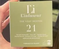 Mängden socker i Thé vert menthe sachets