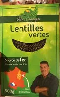 Mängden socker i Lentilles vertes