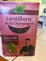 Mängden socker i Lentillons de la champagne