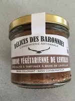 Mängden socker i Terrine Végétarienne De Lentilles Délices Des Baronnies