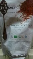 Mängden socker i poudre de poudre de cacao cru