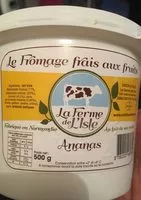 Mängden socker i Le fromage frais aux fruits Ananas