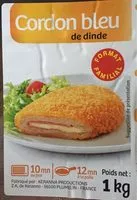 Mängden socker i Cordon Bleu de Dinde