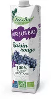 Mängden socker i Pur jus de raisin bio 100% occitanie