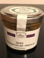 Mängden socker i Confiture de lait–myrtilles