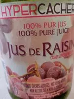 Mängden socker i Jus de raisin