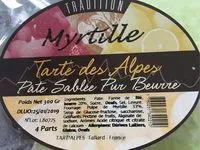 Mängden socker i Tarte des Alpes Myrtille
