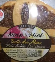 Mängden socker i Tarte des alpes noix miel