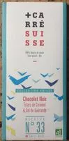 Mängden socker i Chocolat noir caramel & sel de Guérande bio recette N°33