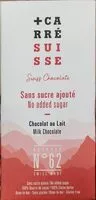 Mängden socker i Chocolat au lait sans sucre ajouté