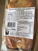 Mängden socker i Brioche aux pépites de chocolat