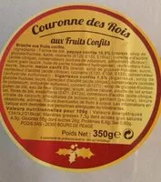 Mängden socker i Couronne des Rois aux fruits confits