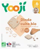 Mängden socker i Hachés de dinde bio cuite et surgelée pour bébé dès 6 mois