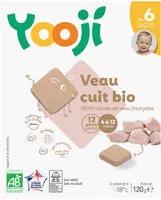 Mängden socker i Hachés de veau bio cuit et surgelé pour bébé dès 6 mois