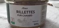 Mängden socker i Rillettes pur canard