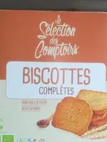 Mängden socker i Biscottes complètes