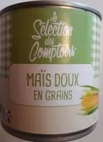 Mängden socker i Maïs doux en grains