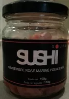 Mängden socker i Gingembre rose mariné pour sushi